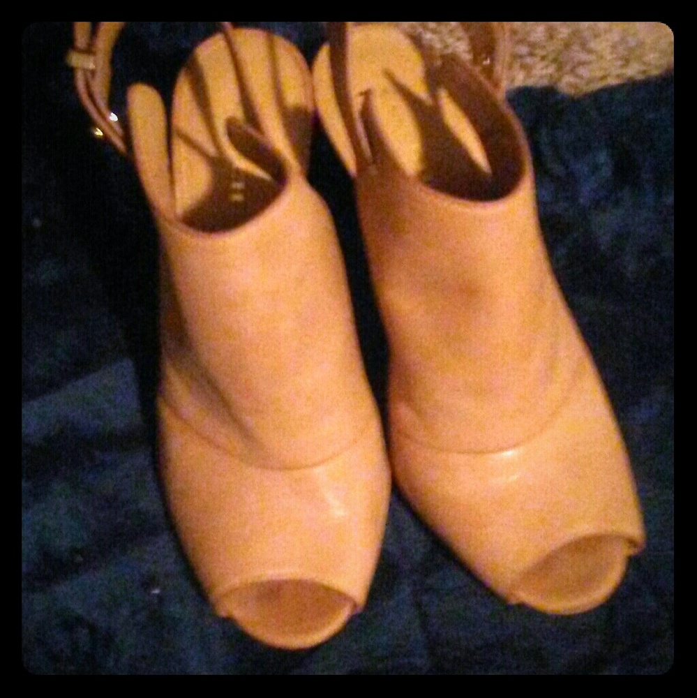 Coach leather wedged heels